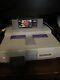 Super Nintendo Snes Console Bundle Oem Lot 4 Sports Games & 2 Controllers Tested