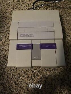 Super Nintendo SNES Console Bundle OEM Lot 4 Sports Games & 2 Controllers Tested