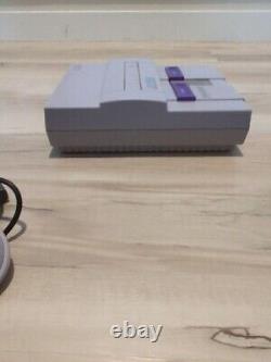 Super Nintendo SNES Console Bundle OEM Lot Super Mario World Gray TESTED 4 GAMES