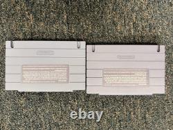 Super Nintendo SNES Console Bundle OEM Power And Av Cables 2 Games 2 Controllers