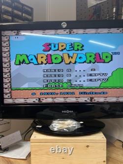 Super Nintendo SNES Console Bundle OEM Power And Av Cables 2 Games 2 Controllers