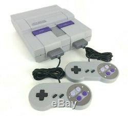 Super Nintendo SNES Console Bundle (SNS-001) 2 New Controllers & Cords Cleaned