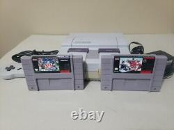 Super Nintendo SNES Console Bundle With 2 Games and 1 Controller l