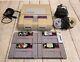 Super Nintendo Snes Console Bundle With 4 Games Original Tested