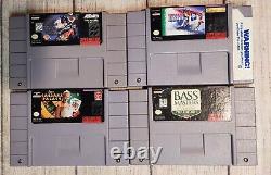 Super Nintendo SNES Console Bundle With 4 Games Original Tested