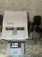 Super Nintendo Snes Console Bundle With Cables & 2 Controllers- Cleaned And Tested