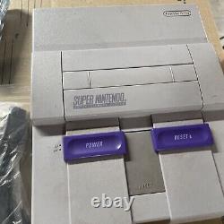 Super Nintendo SNES Console Bundle With Game And Tested Works