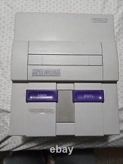 Super Nintendo SNES Console Bundle With Games Tested Donkey Kong Street Fighter