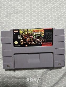 Super Nintendo SNES Console Bundle With Games Tested Donkey Kong Street Fighter