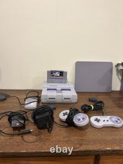 Super Nintendo SNES Console Bundle With Mario Paint, Controllers, Cables Tested