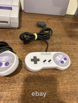Super Nintendo SNES Console Bundle With Mario Paint, Controllers, Cables Tested