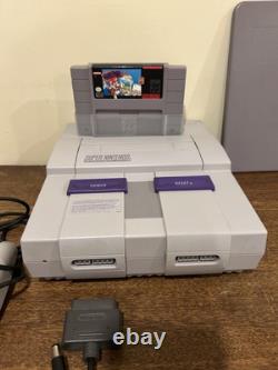 Super Nintendo SNES Console Bundle With Mario Paint, Controllers, Cables Tested