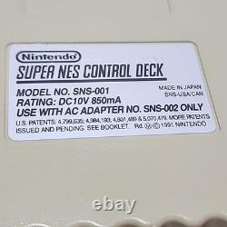 Super Nintendo SNES Console Bundle Zelda, NBA Jam + 2 Ken Griffey Games Tested
