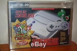 Super Nintendo SNES Console Bundle withYoshi's Island NEW UNUSED MINT VGA Q85