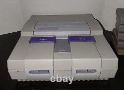 Super Nintendo SNES Console Bundle with 2 Controllers, 5 Games NOT TESTED AS IS