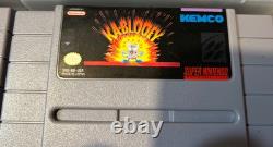 Super Nintendo SNES Console Bundle with 9 Games, Game Genie, 2 Controllers TESTED