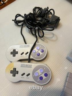 Super Nintendo SNES Console Bundle with 9 Games, Game Genie, 2 Controllers TESTED