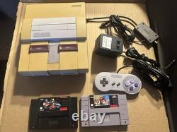 Super Nintendo SNES Console Bundle with Games Killer Instinct Spiderman Xmen