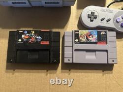 Super Nintendo SNES Console Bundle with Games Killer Instinct Spiderman Xmen