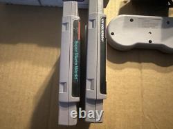 Super Nintendo SNES Console Bundle with Games Super Mario World UN Squadron