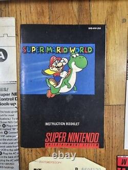 Super Nintendo SNES Console CIB 1991 ORIGINAL With Super Mario World Read Desc