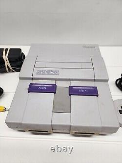 Super Nintendo SNES Console Cables 1 Controller TESTED