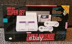 Super Nintendo SNES Console Complete In Box CIB Mario Super Set CLEAN NEAR MINT