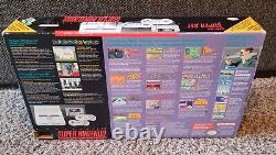 Super Nintendo SNES Console Complete In Box CIB Mario Super Set CLEAN NEAR MINT