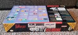 Super Nintendo SNES Console Complete In Box CIB Mario Super Set CLEAN NEAR MINT