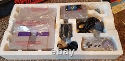 Super Nintendo SNES Console Complete In Box CIB Mario Super Set CLEAN NEAR MINT