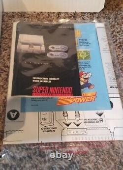 Super Nintendo SNES Console Complete In Box CIB Mario Super Set CLEAN NEAR MINT