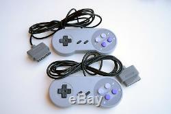Super Nintendo SNES Console Game System All-Gray Bundle with Super Mario All-Stars