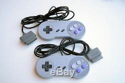 Super Nintendo SNES Console Game System All-Gray Bundle with Super Mario World