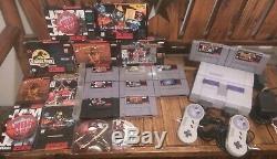 Super Nintendo SNES Console Lot CIB Games MARIO INDIANA JONES KILLER INSTINCT VG