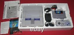 Super Nintendo SNES Console Mario World Bundle CIB + Yoshi's Island + Guide