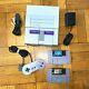 Super Nintendo Snes Console Oem Brand Complete Set + With Mario World & All Stars
