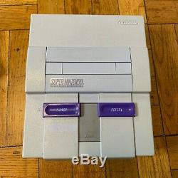 Super Nintendo SNES Console OEM Brand Complete Set + with Mario World & All Stars