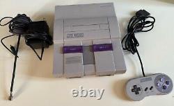 Super Nintendo SNES Console OEM Controller, Cords & Console Tested & Works