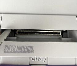 Super Nintendo SNES Console + Power + AV + 2 Control OEM AUTHENTIC TESTED