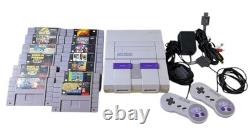 Super Nintendo SNES Console SNS-001 With 13 Games Bundle All OEM Fully Tested