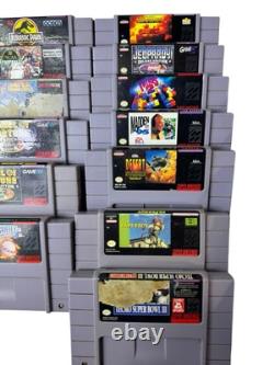 Super Nintendo SNES Console SNS-001 With 13 Games Bundle All OEM Fully Tested