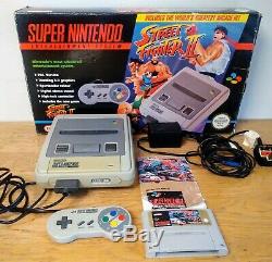 Super Nintendo SNES Console Street Fighter II 2 BOXED + Original Booklet WORKING