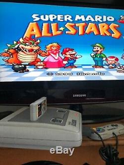 Super Nintendo SNES Console & Super Mario All Stars Boxed Tested And Working