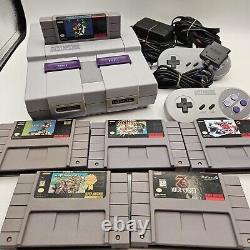 Super Nintendo SNES Console & Super Mario Games Bundle (World, All Stars & Kart)