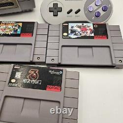 Super Nintendo SNES Console & Super Mario Games Bundle (World, All Stars & Kart)