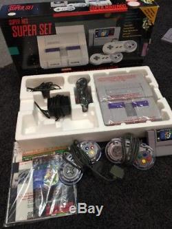 Super Nintendo SNES Console Super NES Super Set Complete CIB Upgraded Controller