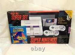 Super Nintendo SNES Console System Box ONLY Mario All-Stars Version