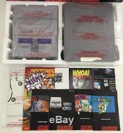 Super Nintendo SNES Console System Boxed Mario Paint CIB 100% Complete Nr Mint