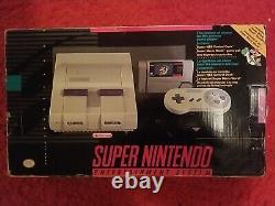 Super Nintendo SNES Console System Complete In Box CIB Super Mario World SNS-001