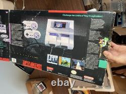 Super Nintendo SNES Console System Complete In Box CIB Super Mario World SNS-001